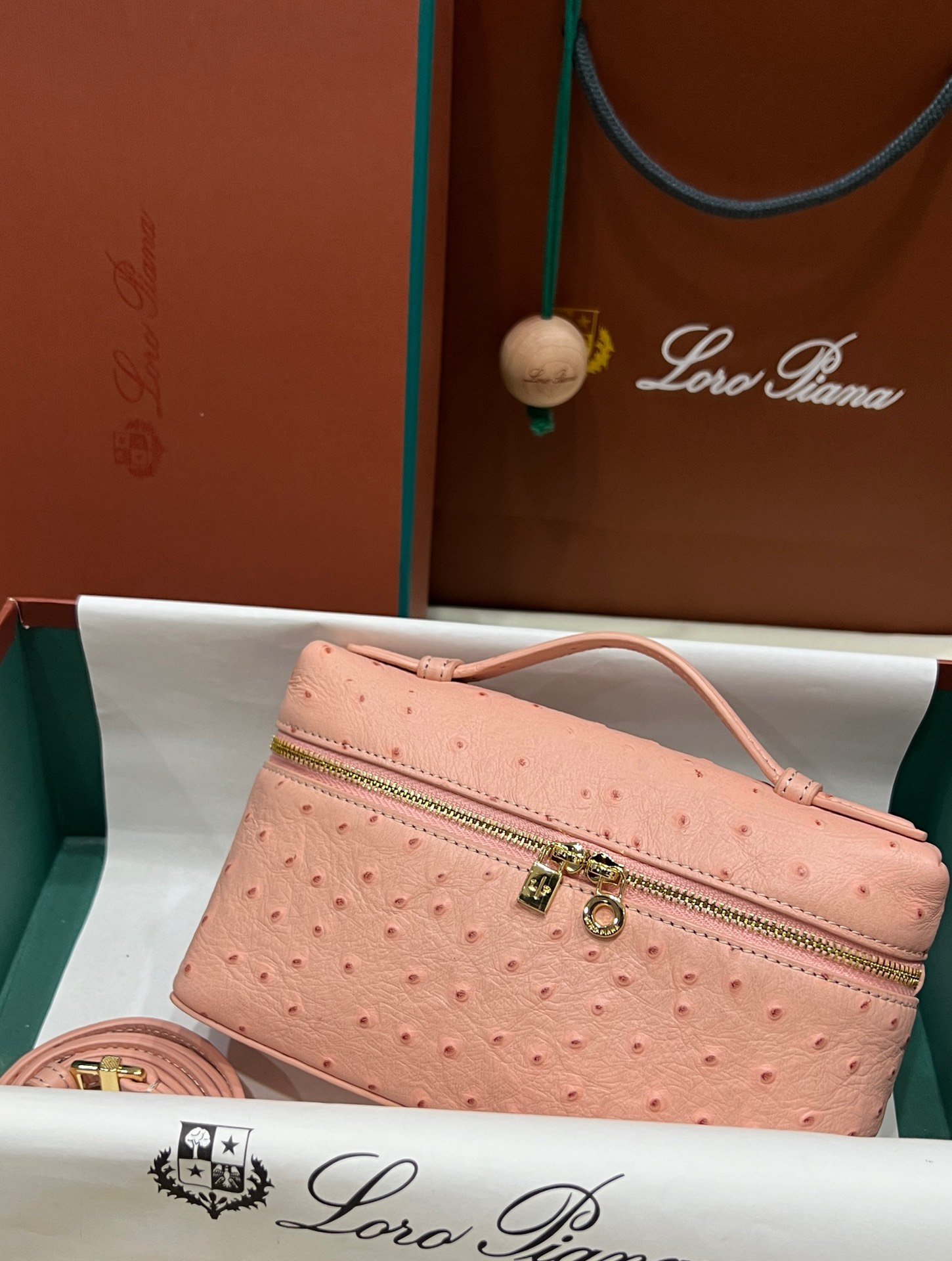 1000018839.jpg Loro Piana L19 in Pink Ostrich GHW - Image 1