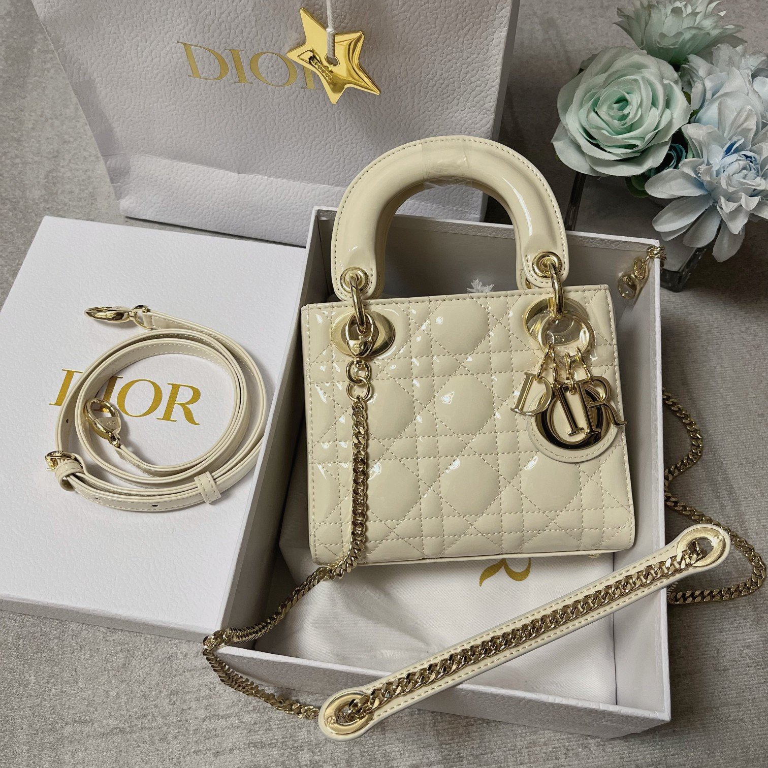 1000019414.jpg Lady Dior 17 Patent Leather Bag - Image 1