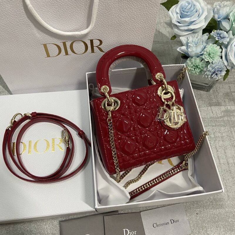 Lady Dior 17 Patent Leather Bag