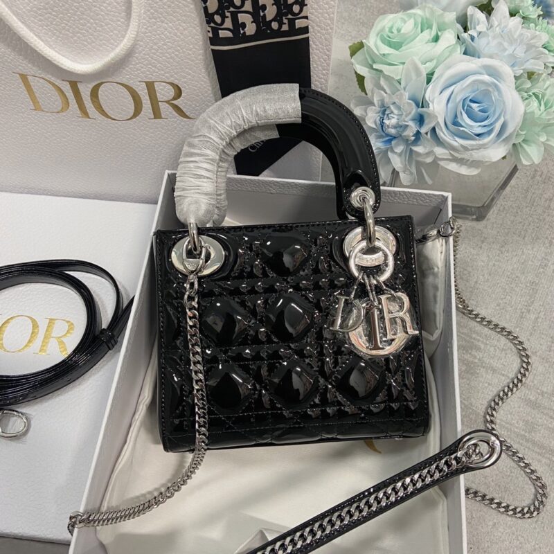Lady Dior 17 Patent Leather Bag