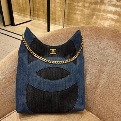 Chanel 23P Denim Shopping Bag