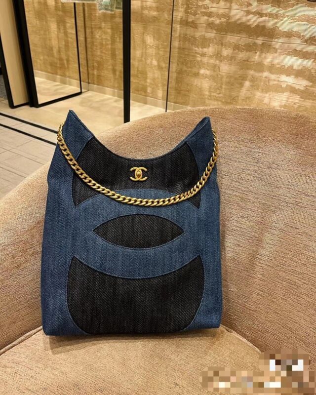 Chanel 23P Denim Shopping Bag