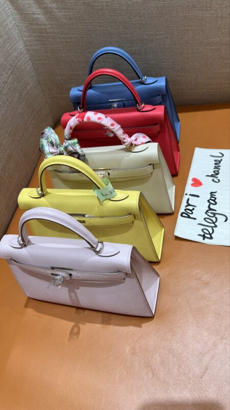 Mini Kelly Bags Collection in Light Colors Epsom