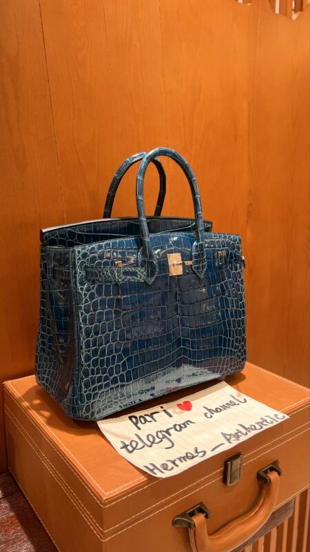 Birkin 30 Shiny Crocodile GHW