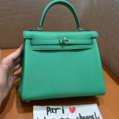 Kelly 25 Vert Jade Togo PHW