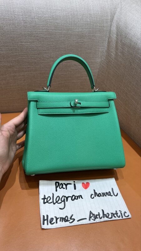 Kelly 25 Vert Jade Togo PHW