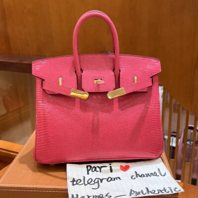 Birkin 25 in Pink Lizard GHW