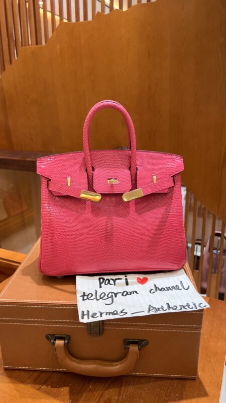 Birkin 25 in Pink Lizard GHW