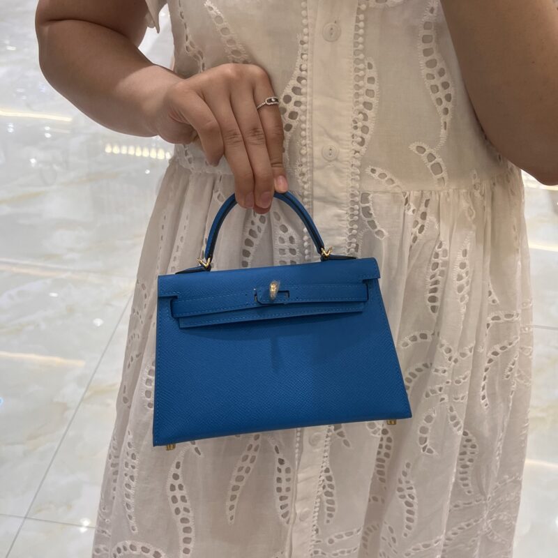 Mini Kelly in Blue Epsom