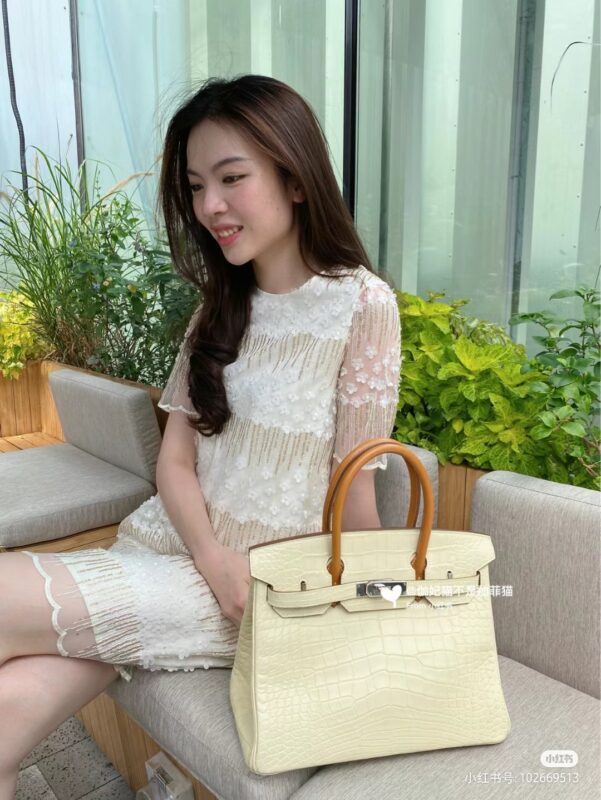 Birkin 35 in Yellow Matte Crocodile