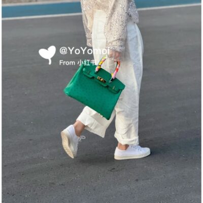 Birkin 30 Green Ostrich