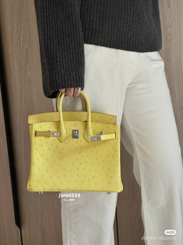 Birkin 30 in Yellow Ostrich