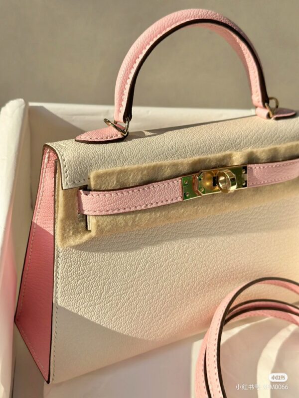 Mini Kelly Chèvre Nata & Rose Sakura