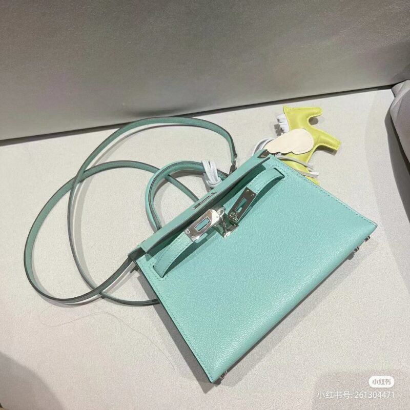 Mini Kelly Aqua Chèvre Mysore PHW