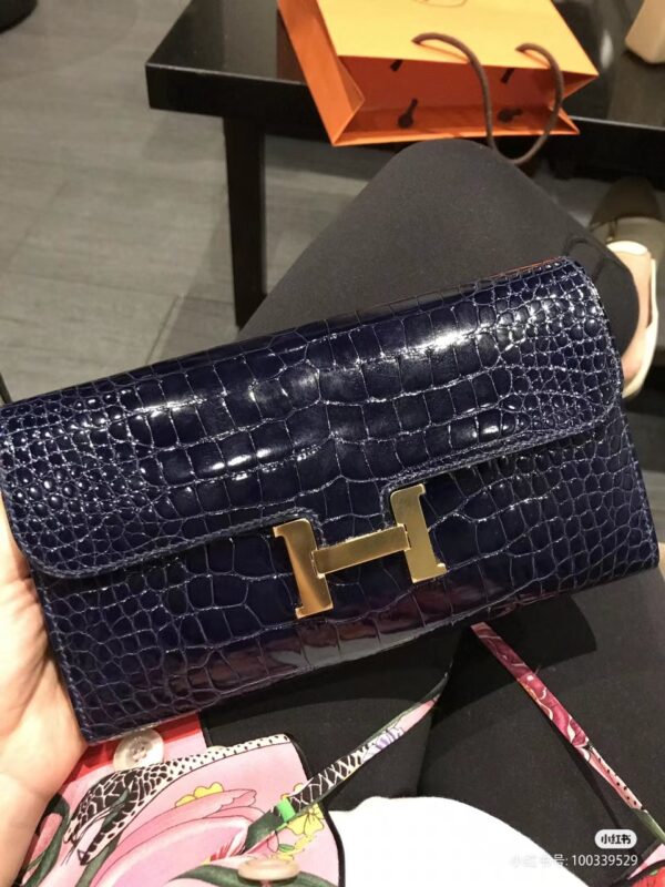 Constance To Go Long Wallet Shiny Crocodile