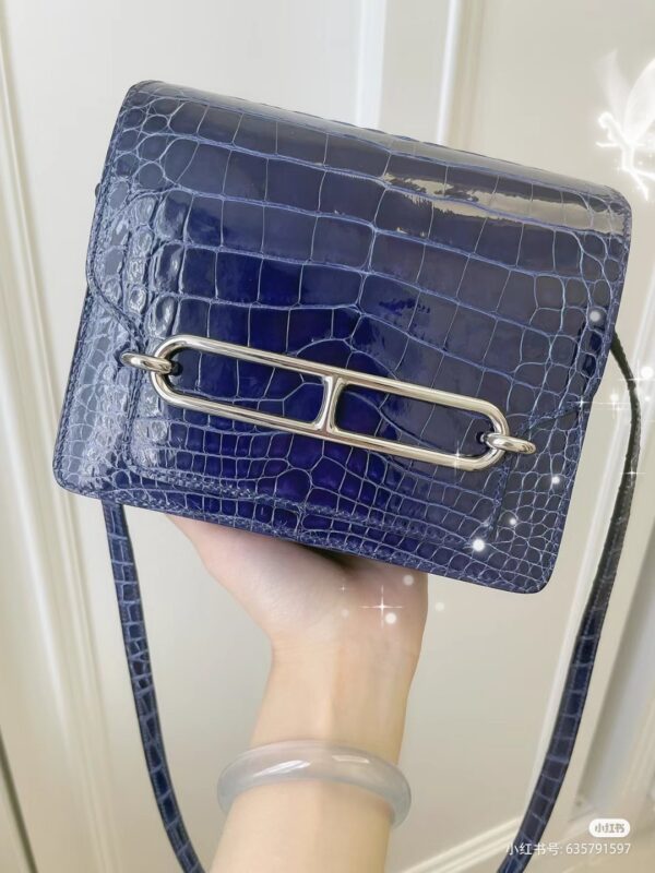 Roulis Mini Shiny Crocodile Blue