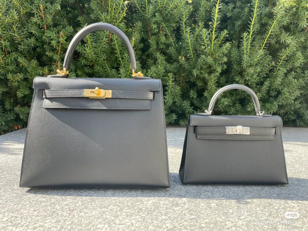 Kelly Bags in Grey Epsom Collection