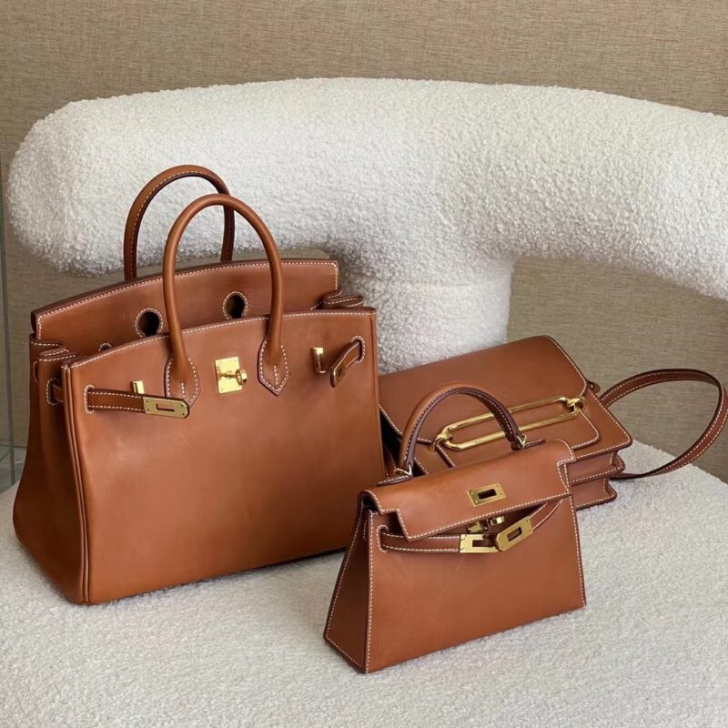 Hermes Bags Collection in Golden Brown