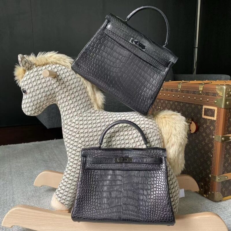 Kelly 25 Matte Crocodile