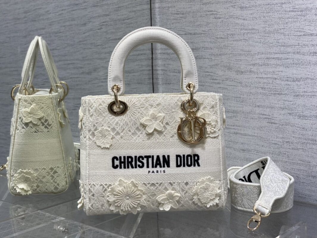 Lady Dior 24 Lace Flower Embroidery