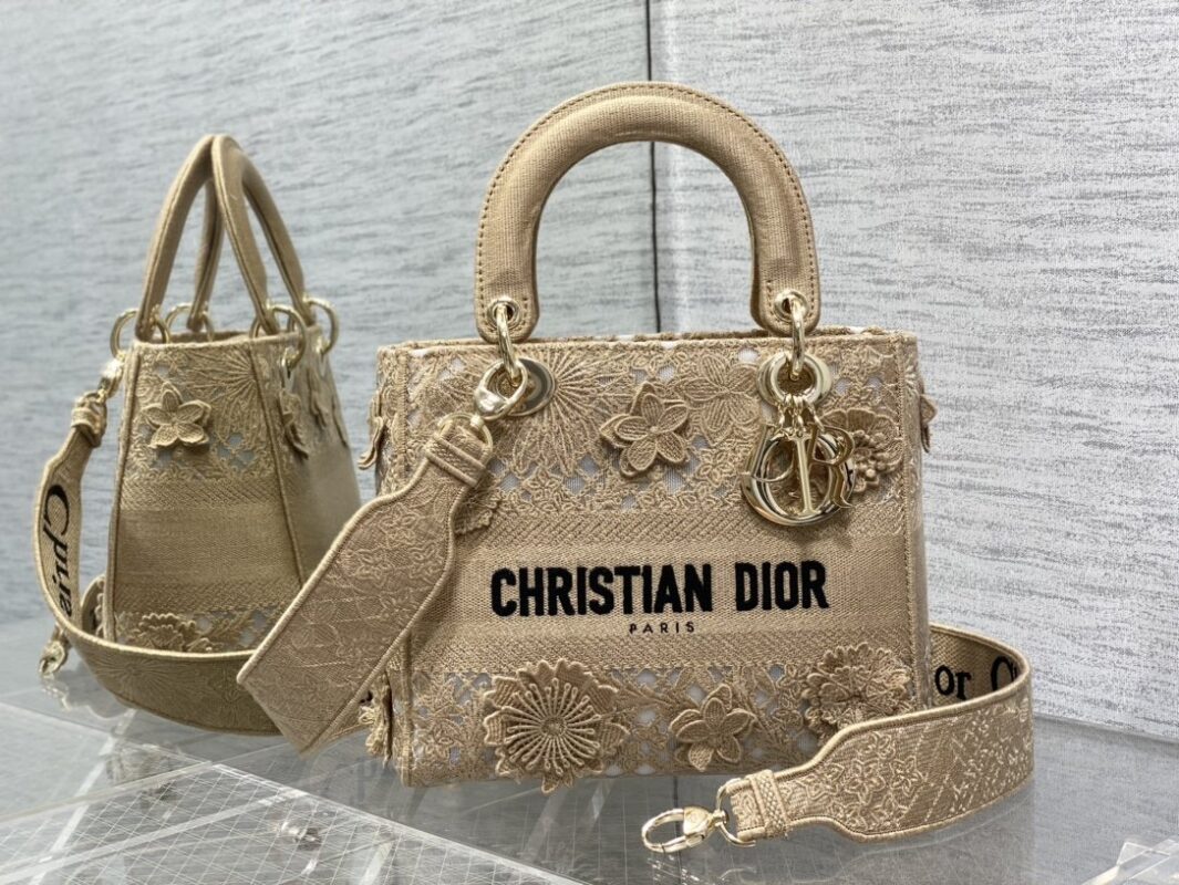 Lady Dior Lace Flower Embroidery Bag