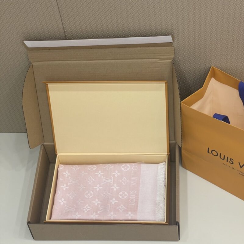 Louis Vuitton Monogram Pink Denim Shawl