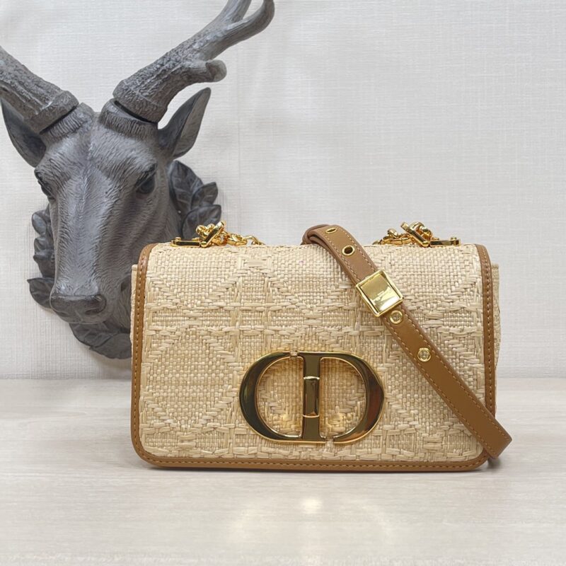 Dior Caro Raffia Mini Bag