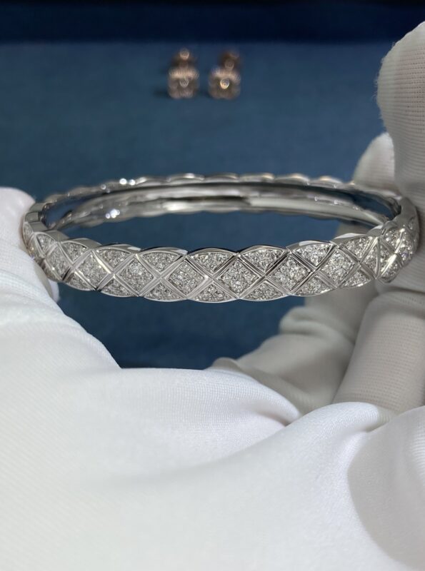 Diamond Palette Bracelet, White Gold