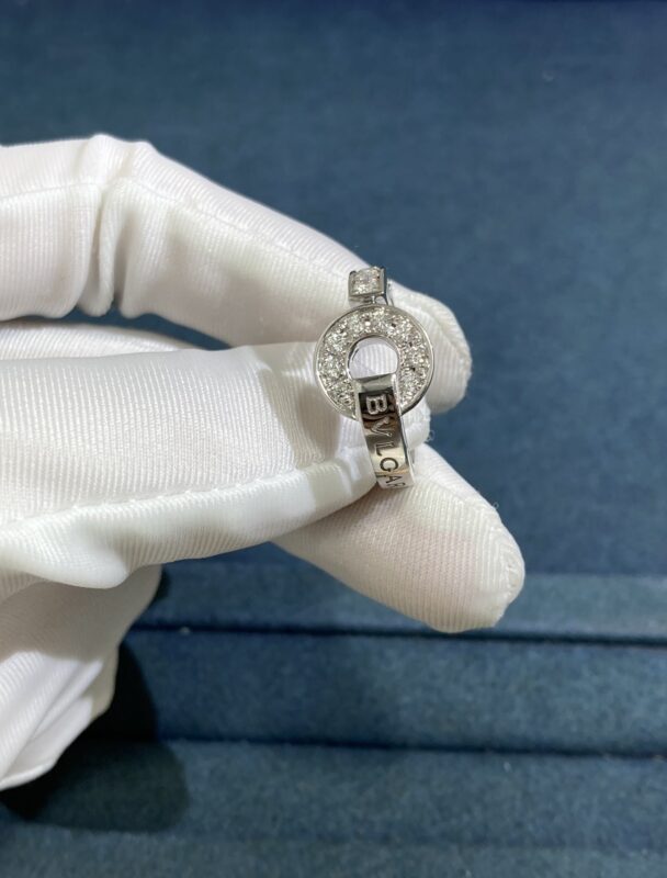 Copper Coin Ring, White Gold