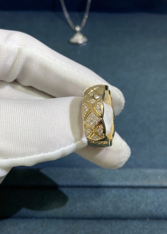 Diamond Band Ring, Yellow Gold