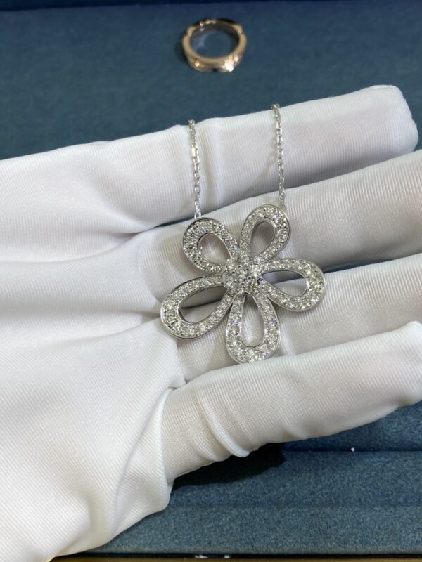 Dalai Lama Necklace, White Gold