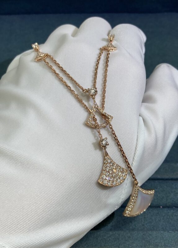 Skirt Necklace, Rose Gold