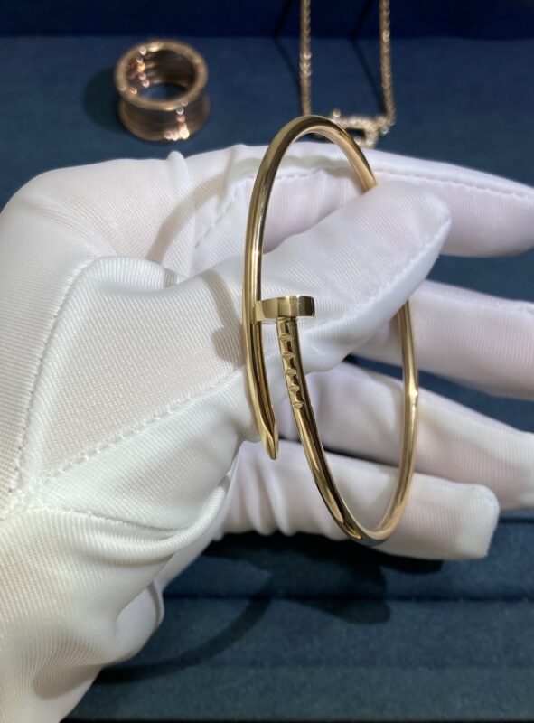 Narrow Nail Bracelet Without Diamonds, Yellow Gold