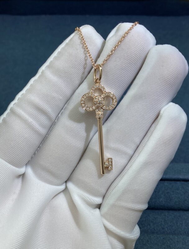 Key Necklace, Rose Gold
