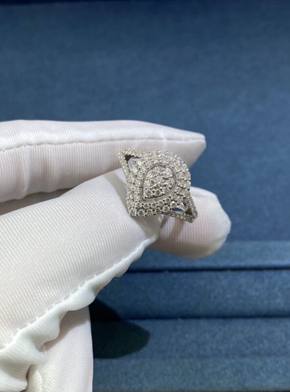 Full Diamond Ring, White Gold