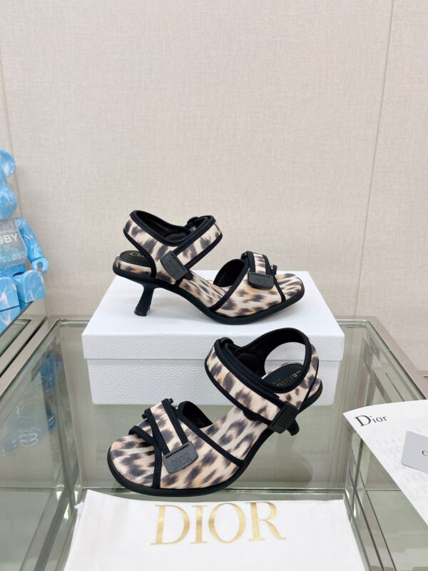 Dior New Leopard Velcro Heel Sandals