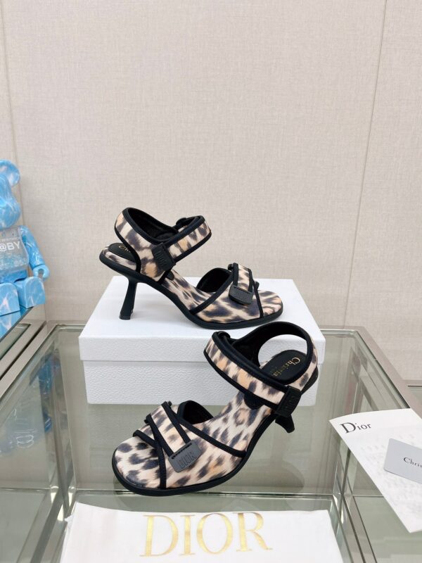 Dior New Leopard Velcro High-heel Sandals
