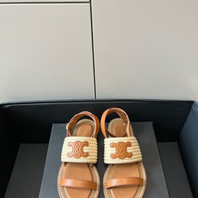 Celine 2023 Straw Sandals