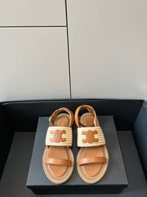 Celine 2023 Straw Sandals