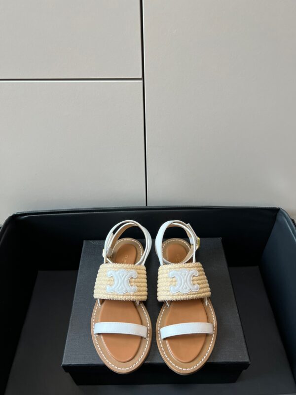 Celine 2023 Straw Sandals