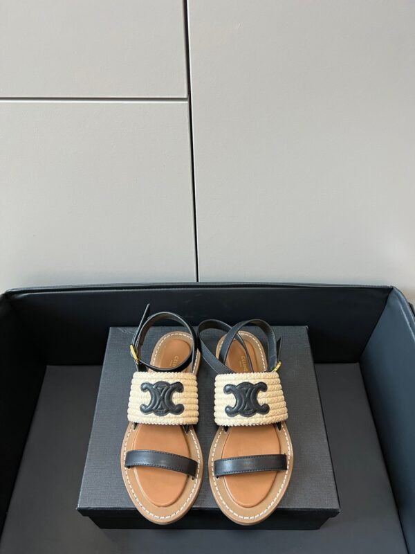 Celine 2023 Straw Sandals