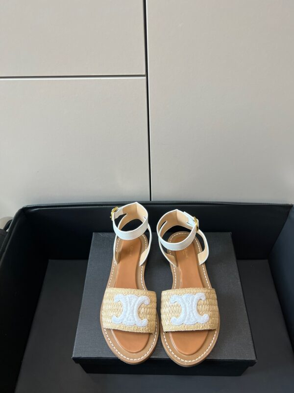 Celine 2023 Straw Sandals