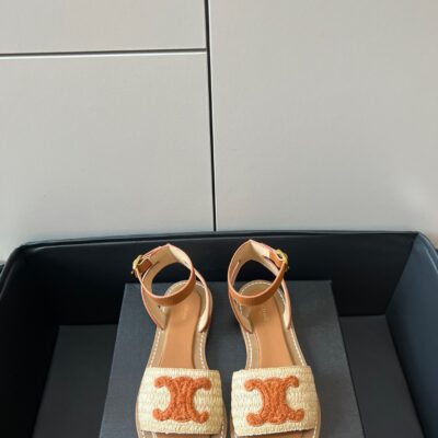 Celine 2023 Straw Sandals