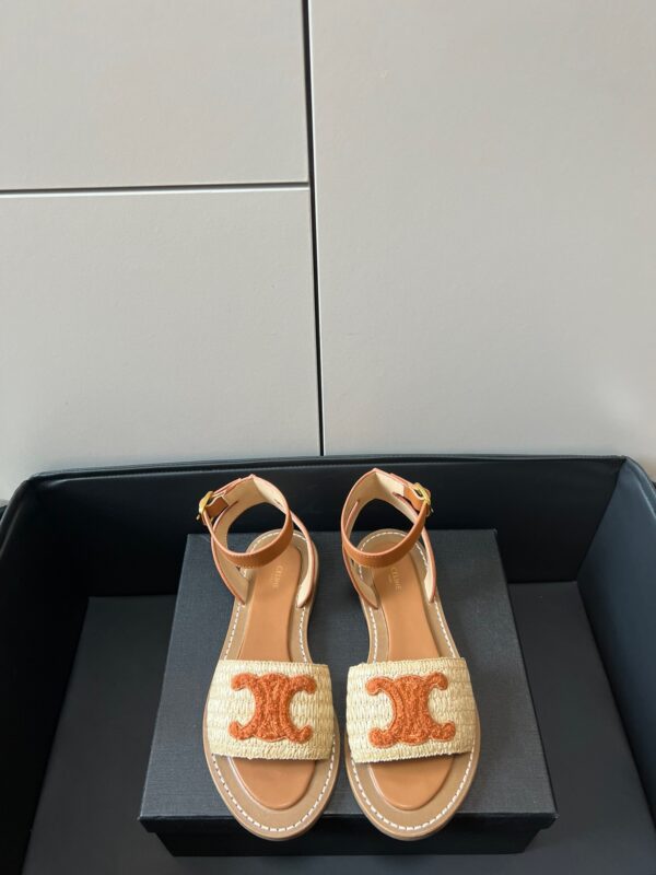 Celine 2023 Straw Sandals