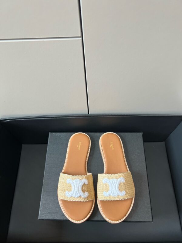 Celine 2023 Straw Sandals