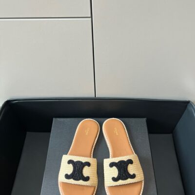 Celine 2023 Straw Sandals