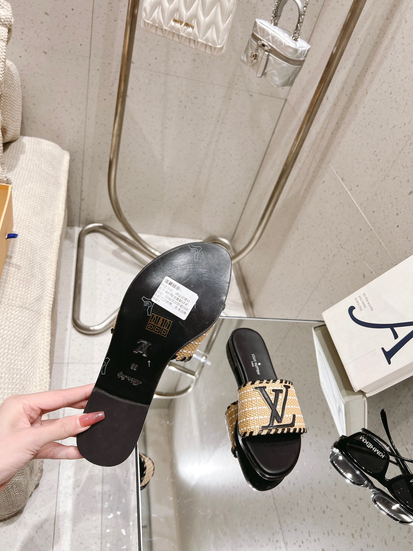 Louis Vuitton New Straw Sandals - Image 9