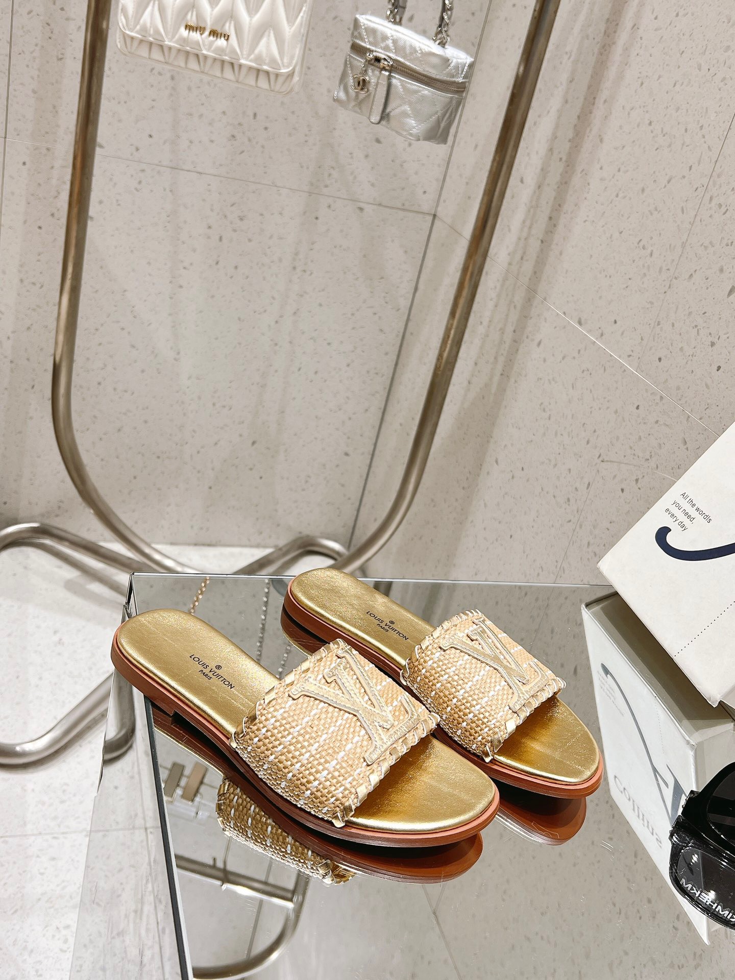 Louis Vuitton New Straw Sandals - Image 3