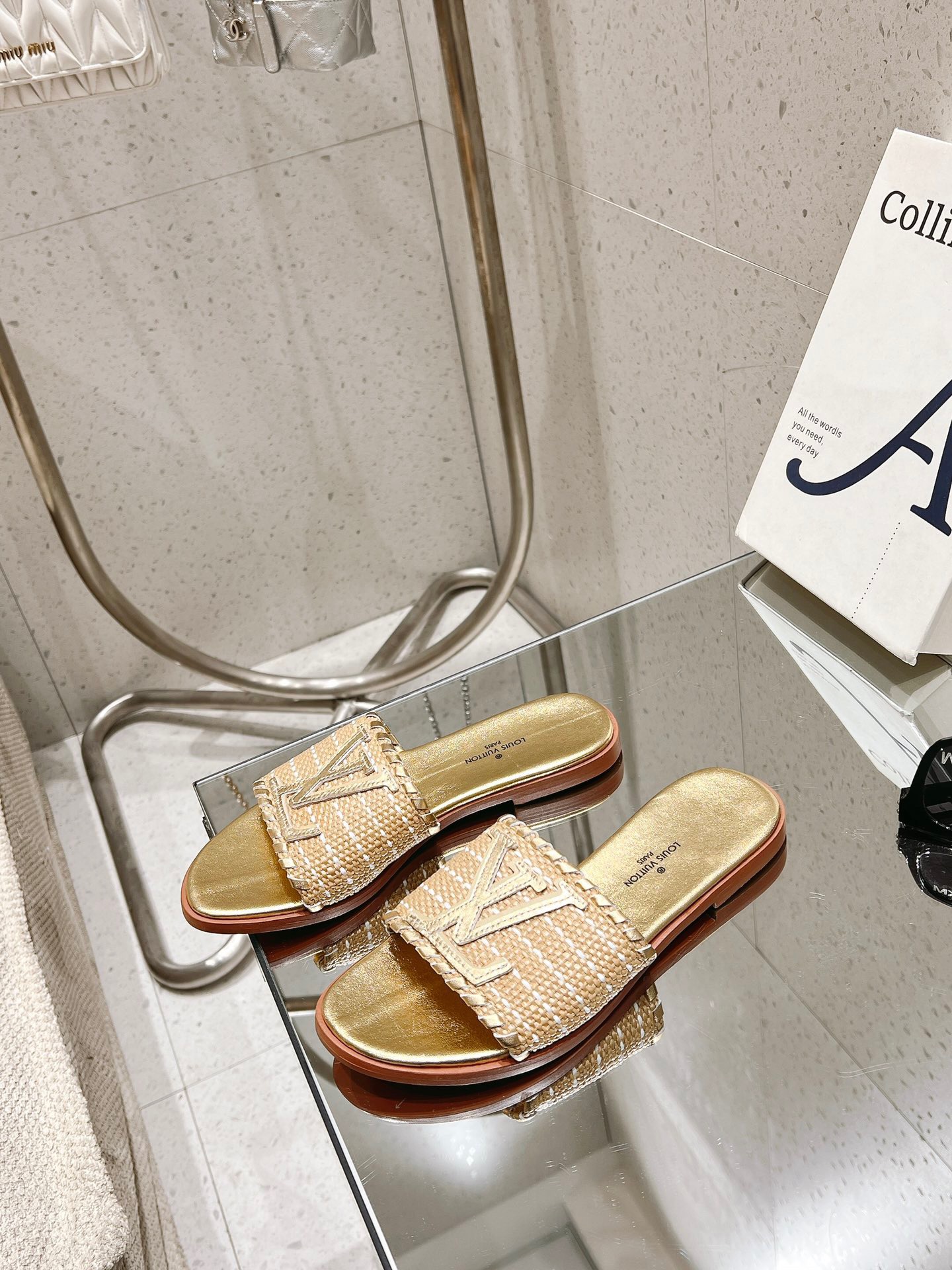 Louis Vuitton New Straw Sandals - Image 4