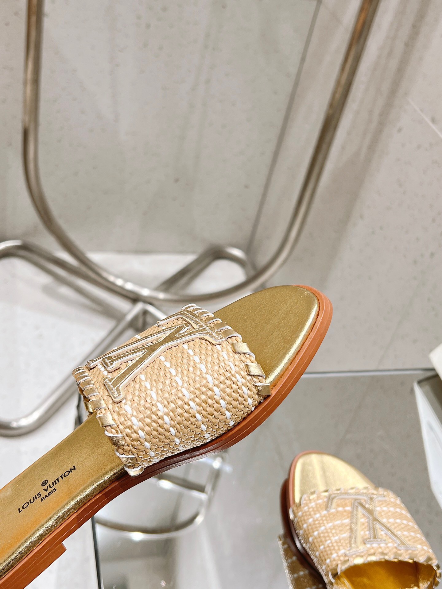 Louis Vuitton New Straw Sandals - Image 7